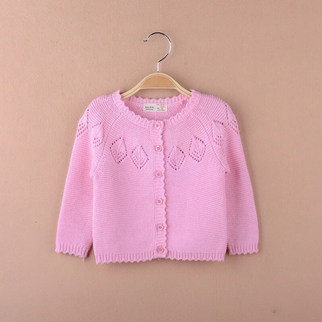 Áo len trẻ em xuất dư còn size 36 tháng màu hồng và vàng ảnh thật