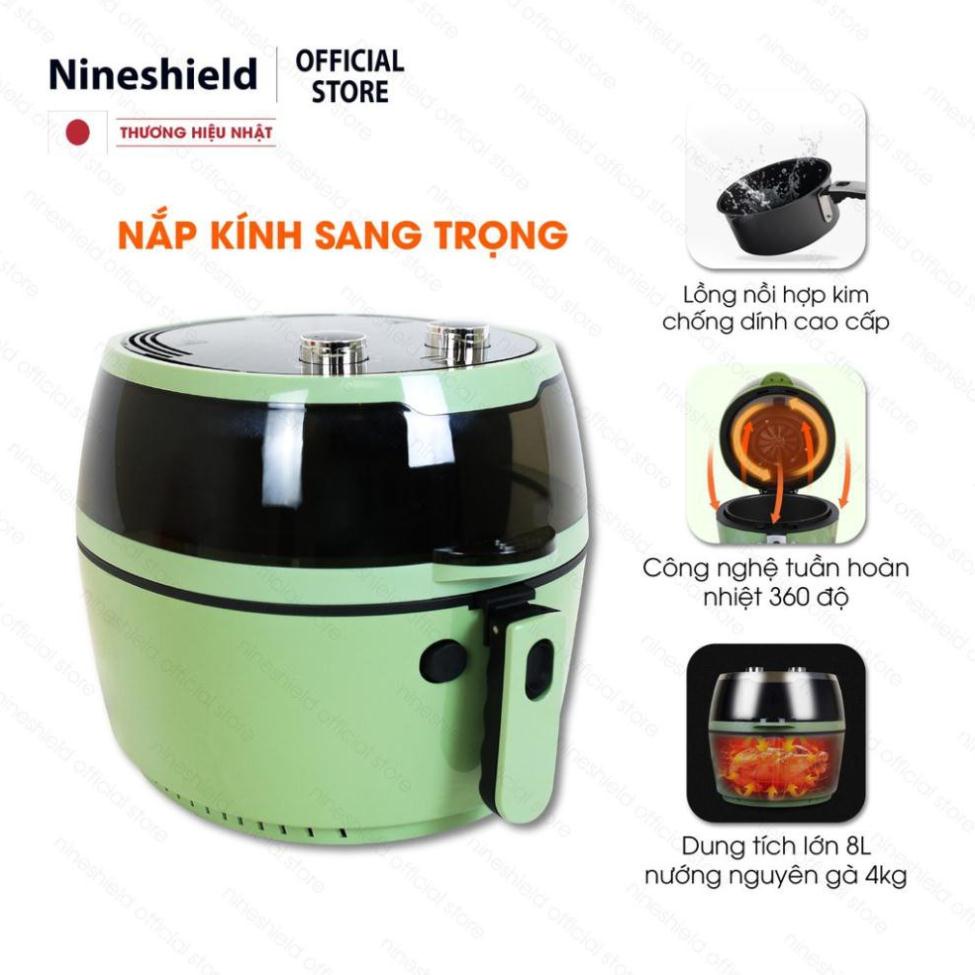 Nồi Chiên Không Dầu Nine Shield KB6001M - Nồi Chiên Không Dầu 8L [Bảo Hành 12 Tháng] ER118