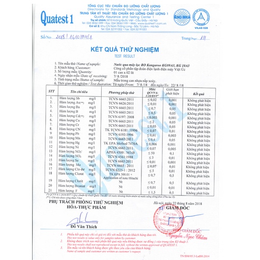 Máy lọc nước RO nóng nguội lạnh Kangaroo KG10A3 10 lõi