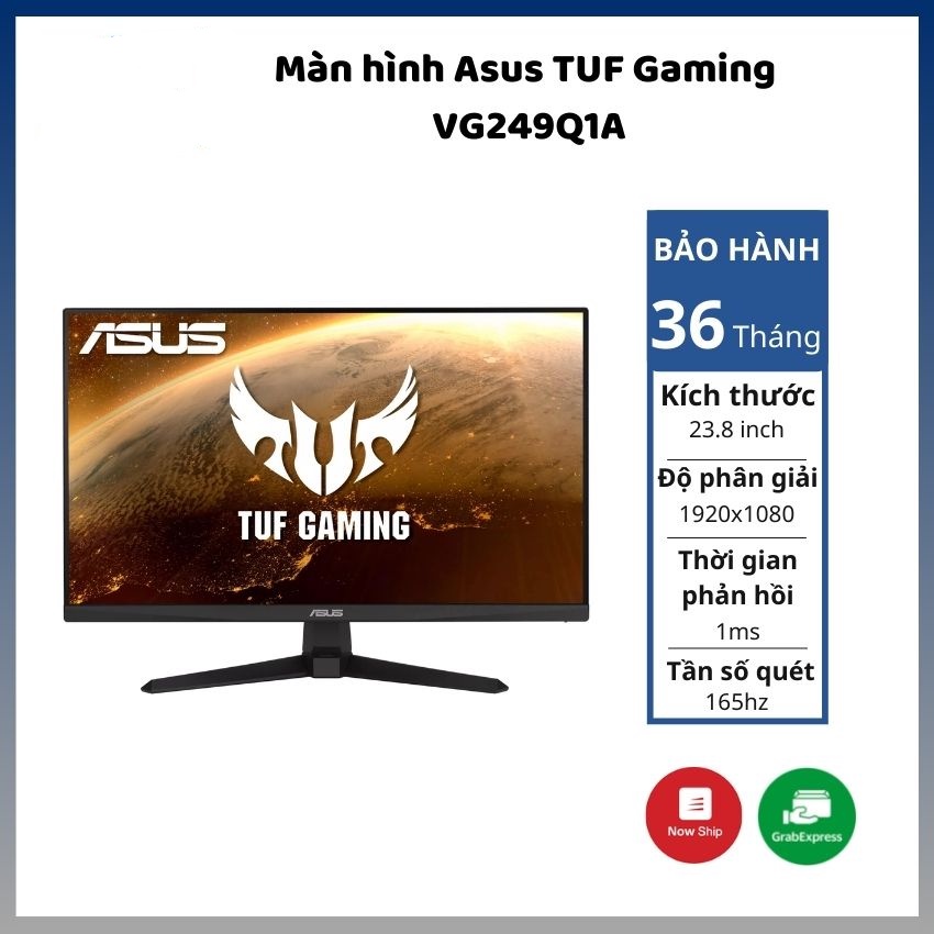 Màn hình Asus TUF Gaming VG249Q1A/ 23.8inch FHD/ IPS/ 165Hz/ 3Yrs - Hàng chính hãng bảo hành 36 tháng