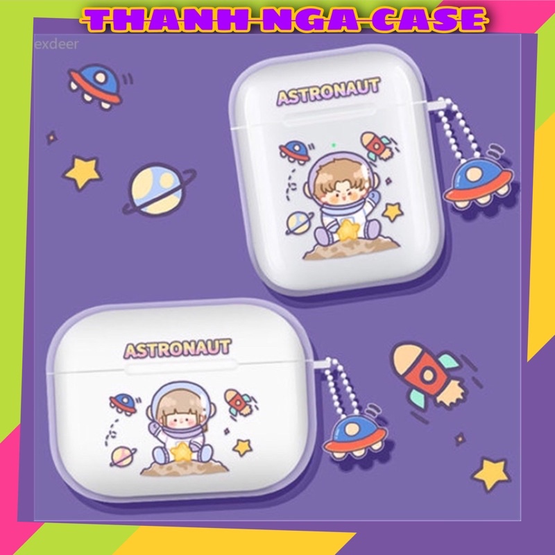 Case Airpod 1/2/Pro Hình Cặp Đôi Vũ Trụ (Kèm Phụ Kiện)