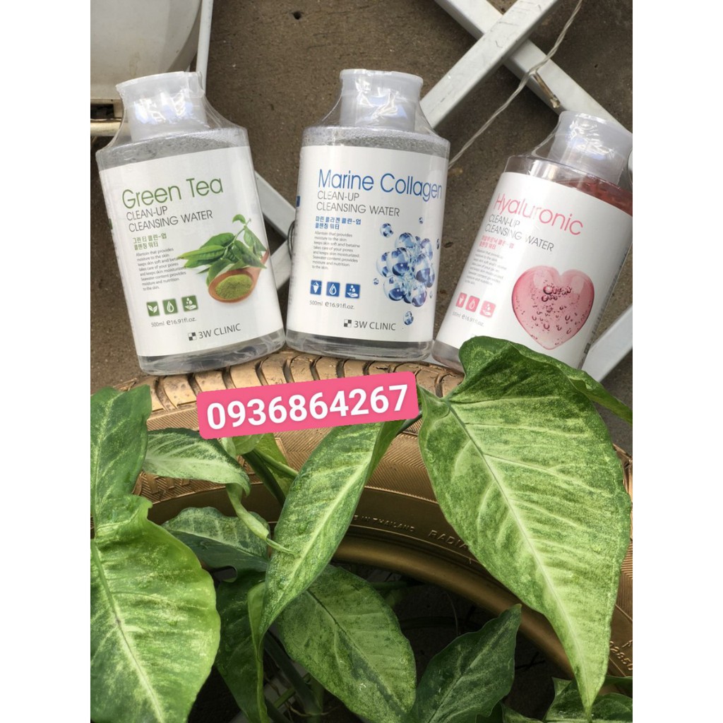 Nước Tẩy Trang 3W CLINIC Hyaluronic 500ml