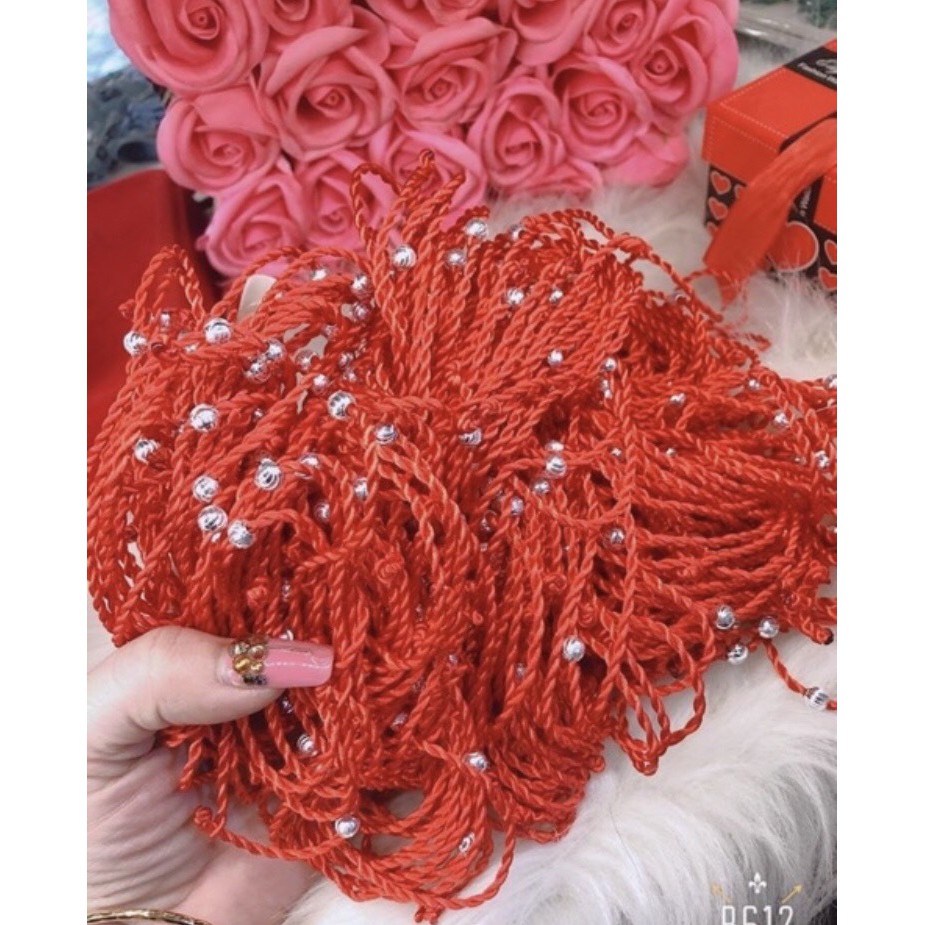 vòng tay chỉ đỏ Vòng tay chỉ đỏ mix Bi bạc 925 may mắn | BigBuy360 - bigbuy360.vn