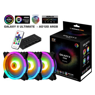 Quạt Tản Nhiệt Máy Tính XIGMATEK GALAXY II ULTIMATE AO120 ARGB (PACK x3 + CONTROLLER) - Bảo Hành Mai Hoàng