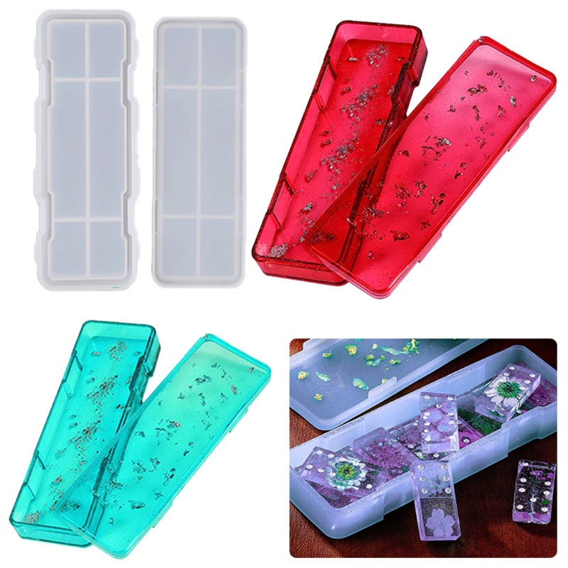 Khuôn Silicone Làm Hộp Đựng Bút Chì Hình Vuông Nhỏ Diy
