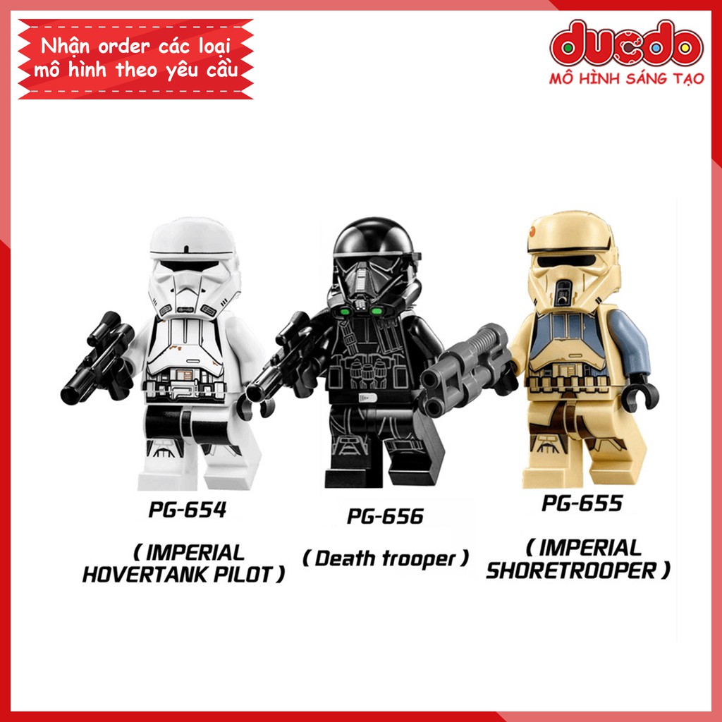 Minifigures các nhân vật trong Star Wars tuyệt đẹp - Đồ chơi Lắp ghép Xếp hình Mini Mô hình POGO PG654 - 656