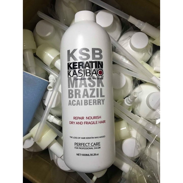 KERATIN KASIBAO KSB BRAZIL ACAI BERRY THỦY PHÂN PHỤC HỒI TÓC HƯ TỔN NẶNG 1000Ml