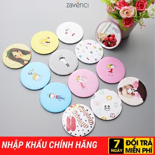 Gương mini g0192344 zavenci trang điểm cầm tay bỏ túi xinh xắn tiện lợi