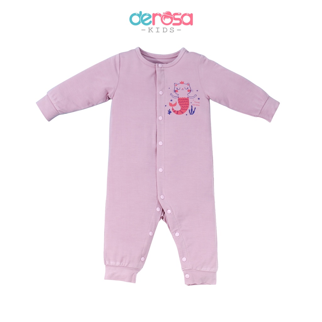 Bộ body cho bé DEROSA KIDS chất liệu bamboo từ 0 - 6 tháng ASBB050BD