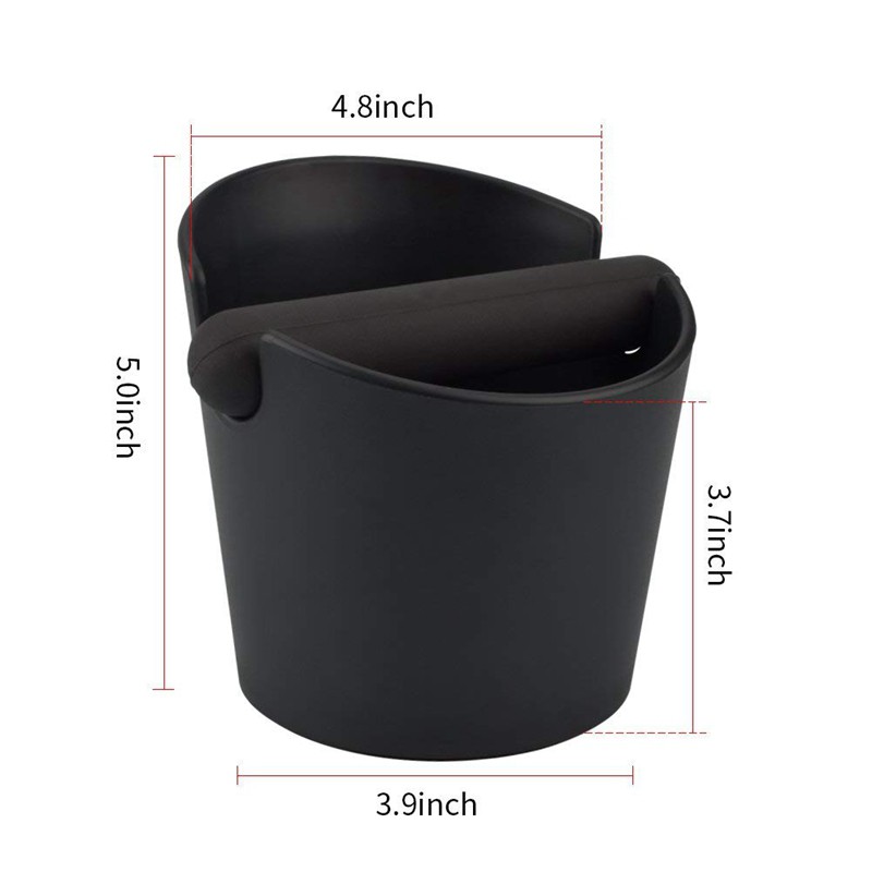 Espresso Knock Box Shock-Absorbent Durable Barista Style Knock Box with Removable Knock Bar and Non-Slip Base