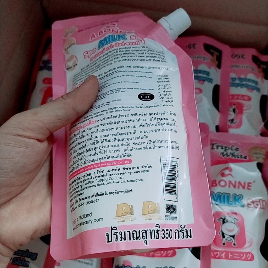 Muối Tắm Sữa Bò tẩy Tế Bào Chết A Bonne Spa Milk Salt Thái Lan 350gr