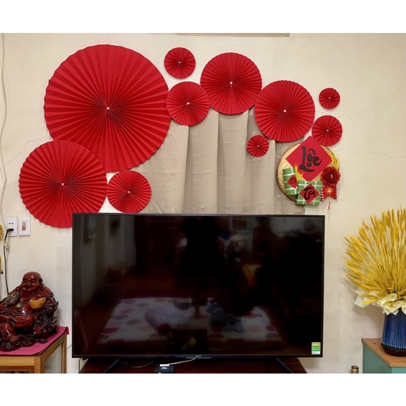 set quạt trang trí tết