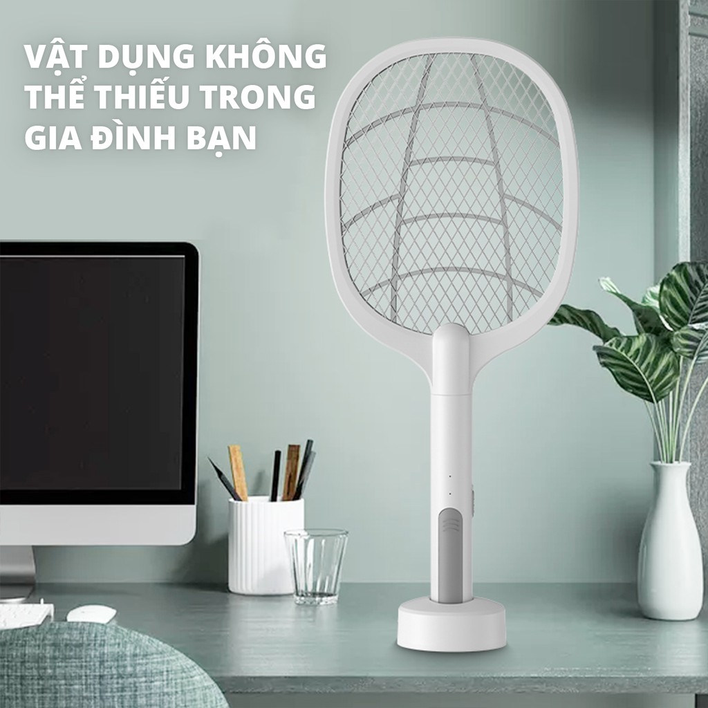 Vợt Muỗi Điện Kiêm Đèn Bắt Muỗi 2 Trong 1 1200mah - Điện Thế Bề Mặt Lưới 3000V - Bảo Hành 6 tháng - 1 đổi 1 DWP001