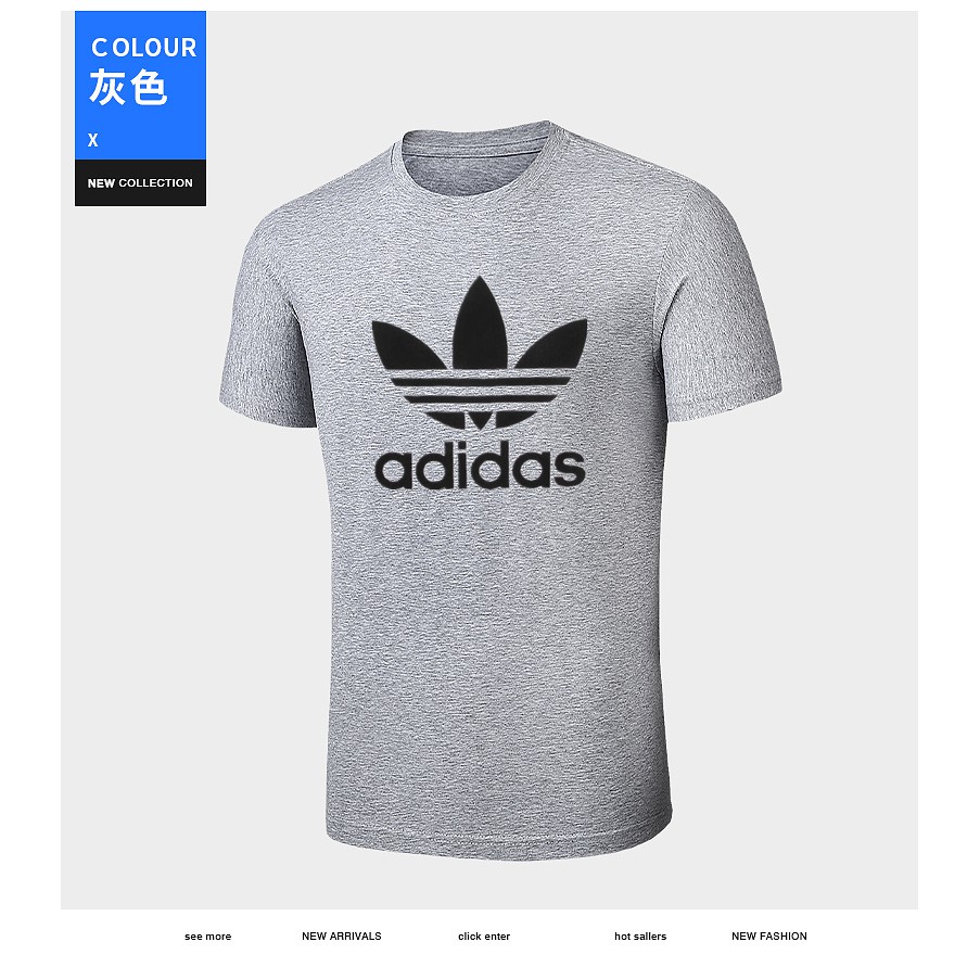 ADIDAS Áo Thun Thể Thao Tay Ngắn In Logo Lớn Có Size S-4Xl Dành Cho Nam Giới