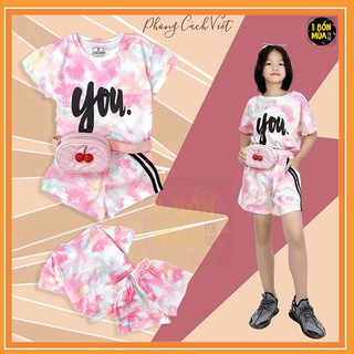 Đồ Bộ Bé Gái Lớn 🍄[𝐓𝐀̣̆𝐍𝐆 𝐊𝐄̀𝐌 𝟏 𝐐𝐔𝐀̂̀𝐍+𝐅𝐑𝐄𝐄𝐒𝐇𝐈𝐏]🍄18-40kg Bộ Thun Loang Bé Gái Cotton Xuất Khẩu-Shop B