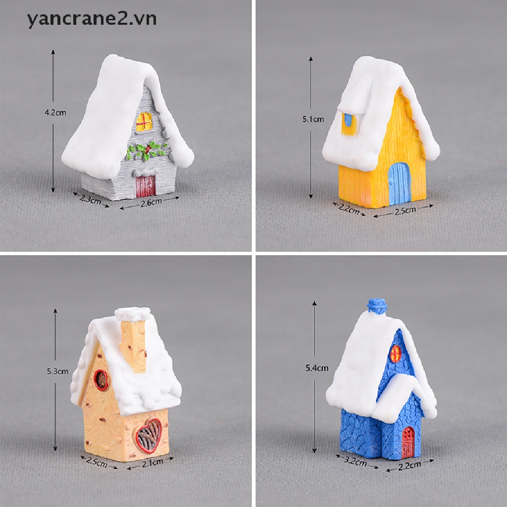 Mô Hình Ngôi Nhà Tuyết Giáng Sinh Bằng Nhựa Resin Thu Nhỏ Trang Trí Tiểu Cảnh {yancrane2.vn}