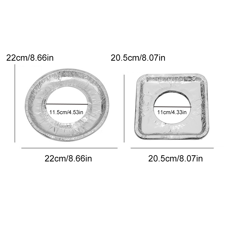 Set 10 Miếng Lót Bếp Ga Làm Từ Foil Nhôm Có Thể Tái Sử Dụng | BigBuy360 - bigbuy360.vn