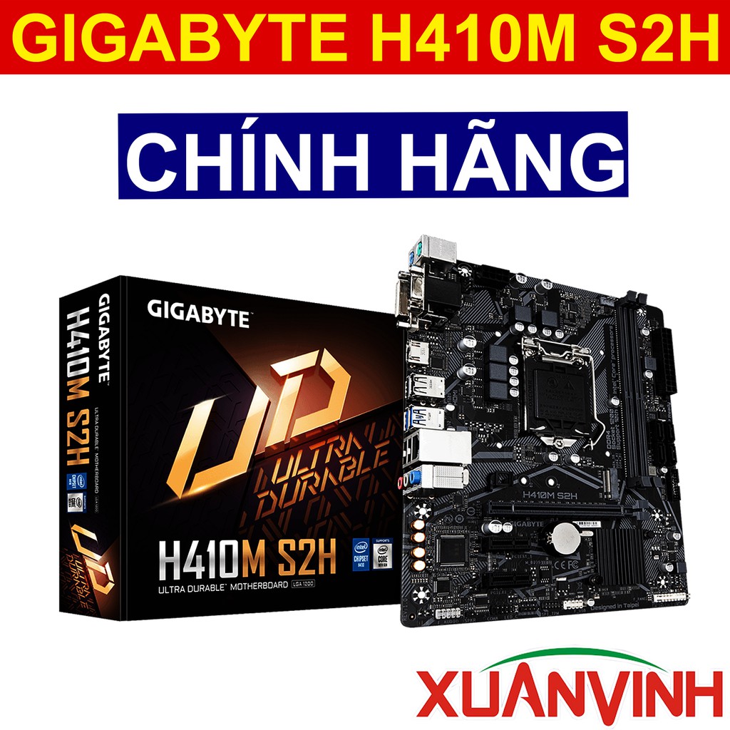 [Mã ELMS4 giảm 7% đơn 500K] Bo Mạch Chủ GIGABYTE H410M S2H (NEW 100%, CHÍNH HÃNG) | WebRaoVat - webraovat.net.vn