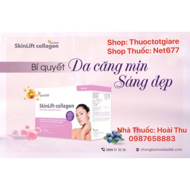 [ Kèm Quà Tặng ] SkinLift Collagen - Hỗ trợ làm đẹp da , chống não hoá ( Nhập khẩu Châu Âu) | Thế Giới Skin Care