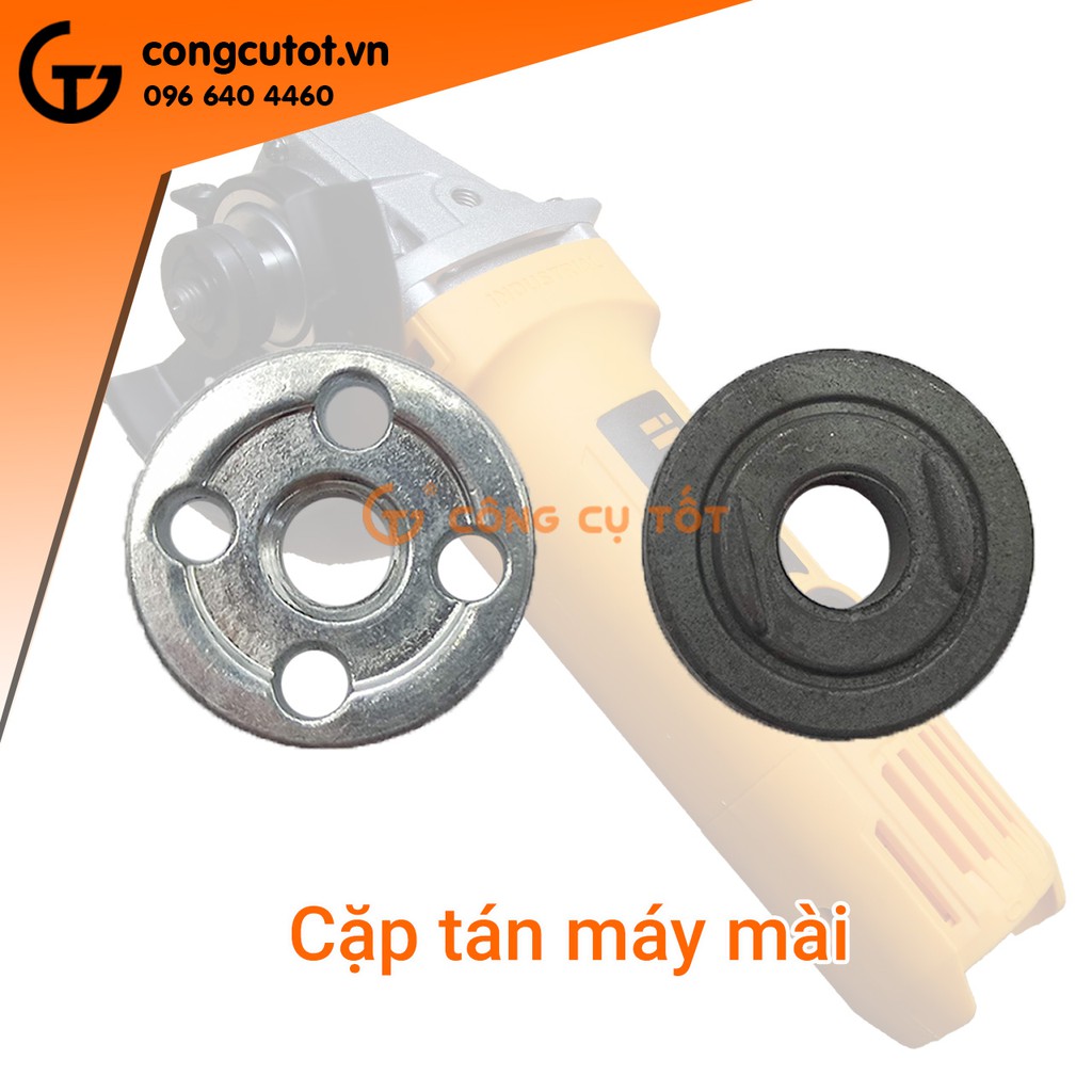 Cặp tán máy mài cốt 16mm gồm đai ốc hãm và vành lót dưới ren M9