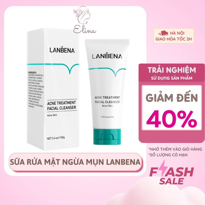 Sữa rửa mặt ngăn ngừa mụn Lanbena làm sạch sâu kiểm soát mụn-ELI017
