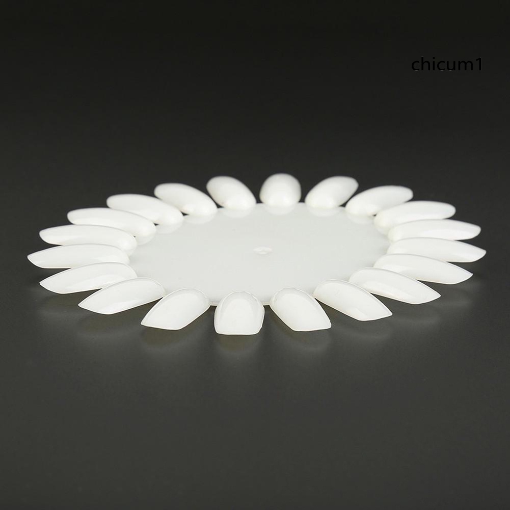 Khay Móng Tay Giả Bằng Acrylic 20 Màu Hình Bánh Xe