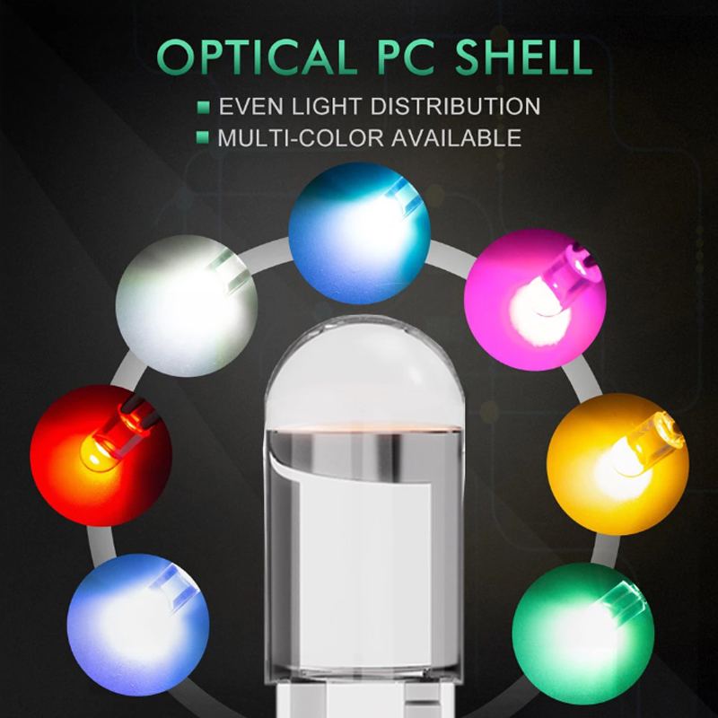 Bộ 10 đèn led xe hơi SEAMETAL T10 W5W 3020 COB chiếu sáng biển số xe/đọc/cửa bên/đậu xe/bảng điều khiển mái vòm