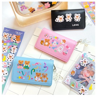 Tấm sticker gấu dễ thương decor toploader, trang trí