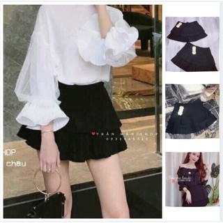 Chân váy dập ly - chân váy xếp ly 2 tầng ❤️ms:7000983