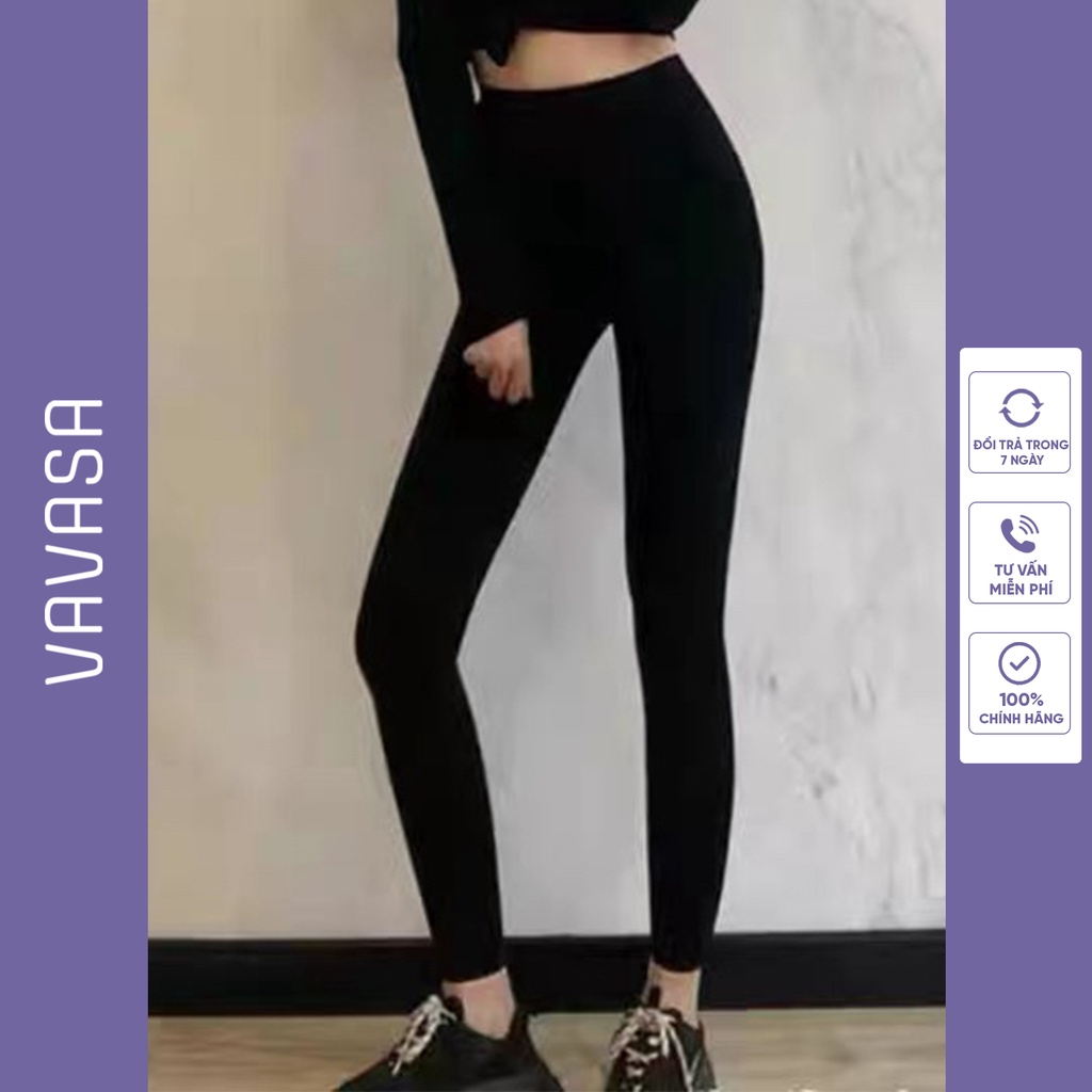 Quần legging nữ dài cạp cao bigsize cao cấp nâng mông VAVASA QL02