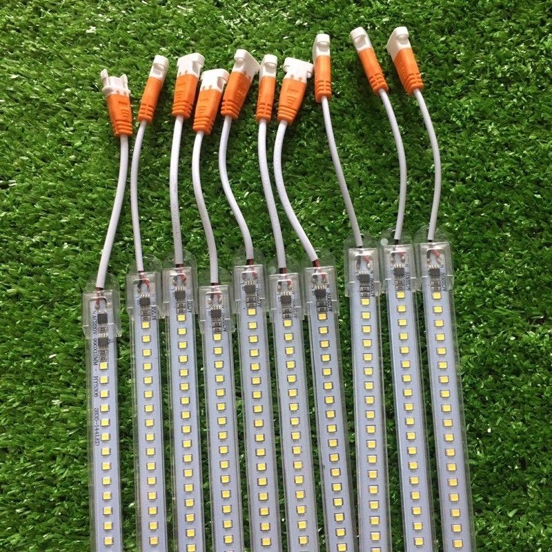 Đèn led thanh 220v chíp 2835 siêu sáng bọc nhựa, led thanh 50cm / 1m, ánh sáng trắng vàng