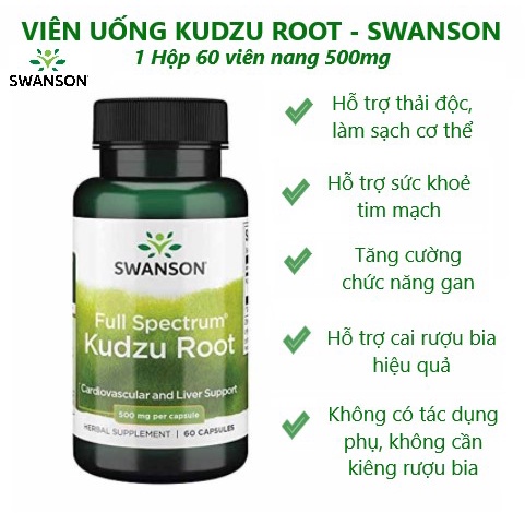 Viên_cai_rượu_Swanson_Kudzu_Root 60 viên