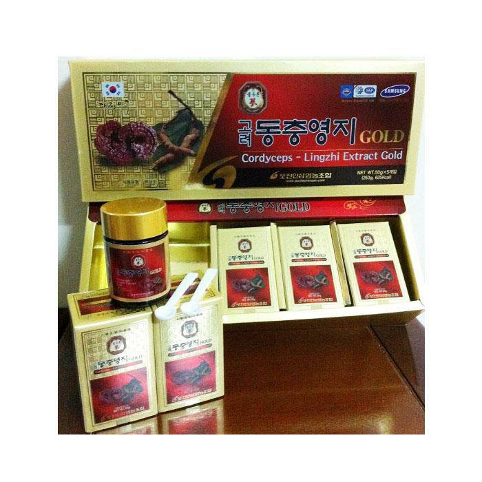 Giá siêu tốt: Cao linh chi đông trùng Pocheon hàn quốc, hộp 5 lọ x 50gr
