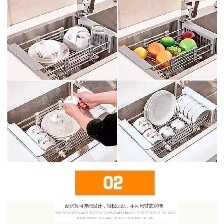 RỔ GÁC BỒN RỬA BÁT GẤP GỌN