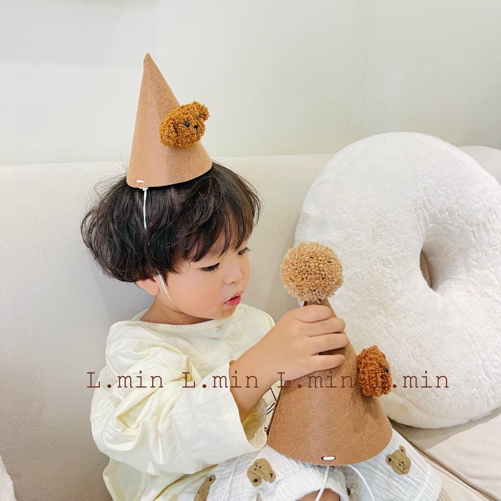 Nón party cho bé Brown bear
