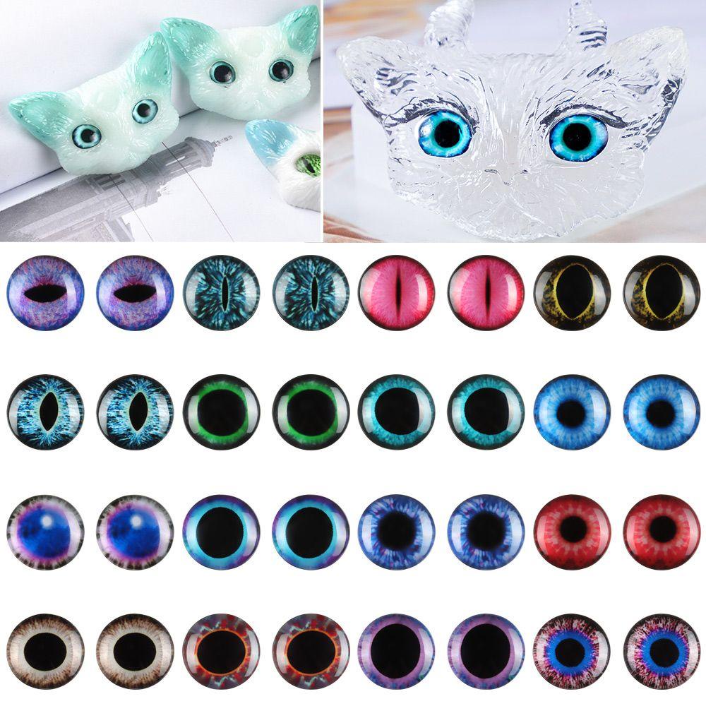 Mắt Kính 16mm Làm Đồ Trang Sức Thủ Công Hình Mắt Mèo Độc Đáo