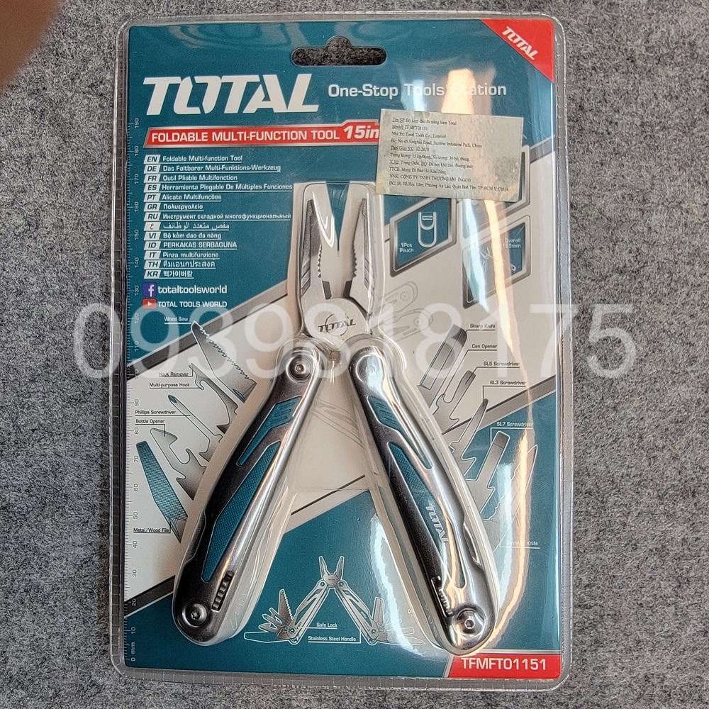 [Total] Kìm đa năng TOTAL TFMFT01151 | bộ kềm đa năng 155 mm, Linh kiện bằng thép