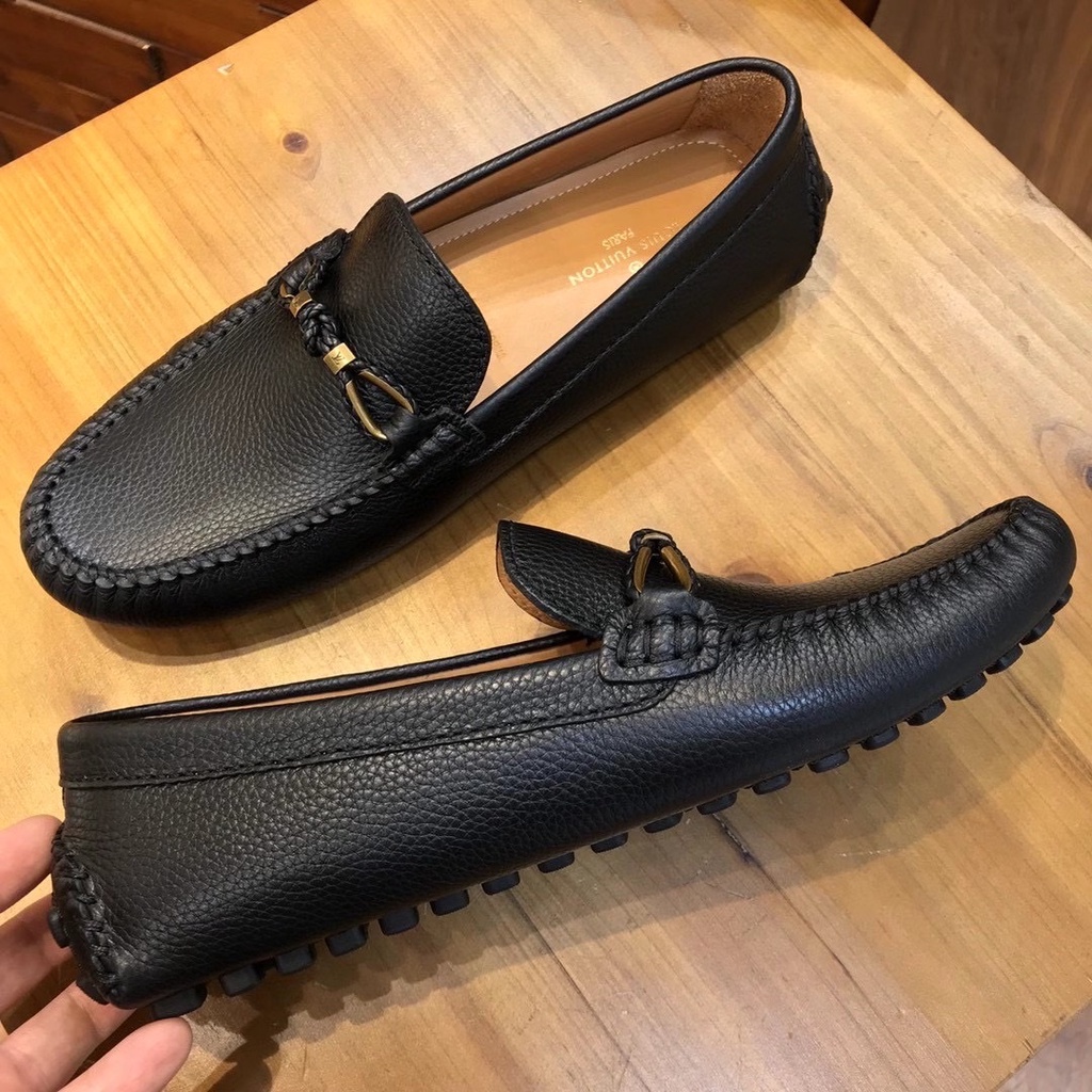 Giày Moca Louiss Vuitton Classic da bò dây móc nơ fullbox [ Dota ]