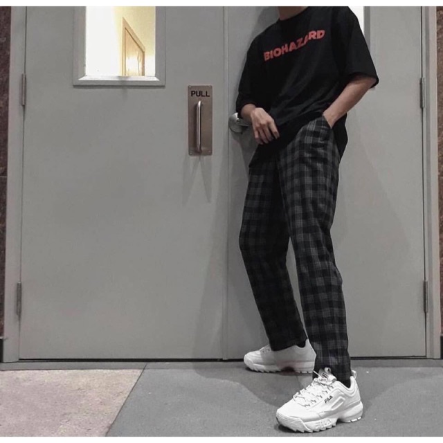 Quần plaid pant