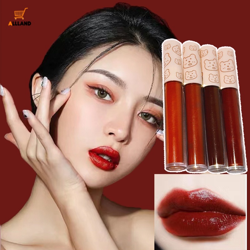 [Hàng mới về] Son bóng tint chất lì dưỡng ẩm lâu trôi làm đẹp lâu trôi có gương cho nữ