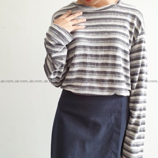 Áo len mỏng dài tay kẻ ngang