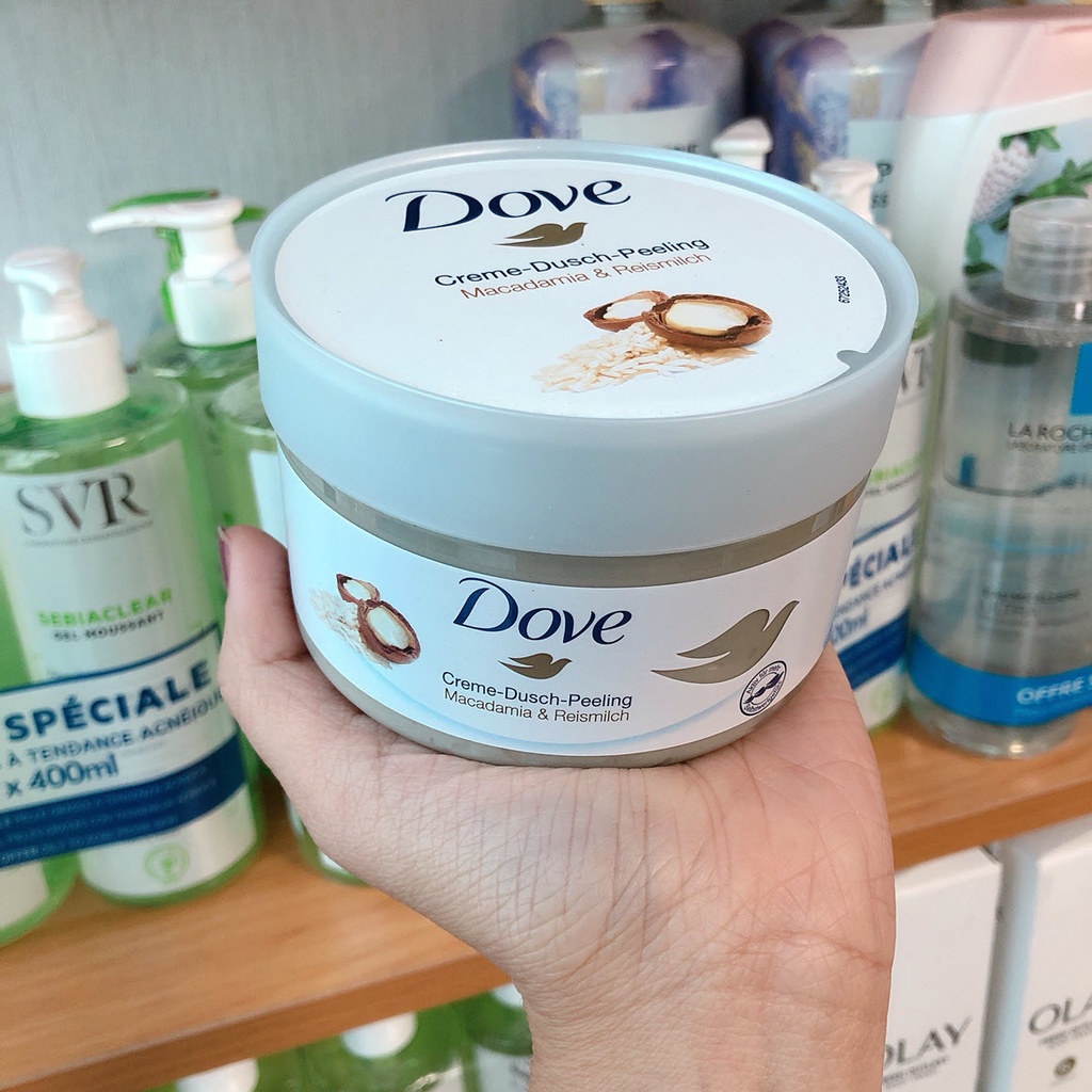 [Date 2025 - Bản Mỹ/ Đức/ Cadana] Tẩy Da Chết Toàn Thân, Body DOVE Creme Dusch Peeling