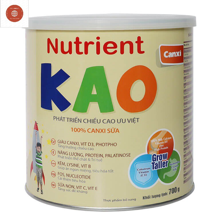 [CHÍNH HÃNG] Sữa Nutrient KAO phát triển chiều cao toàn diện- 700g date 2023