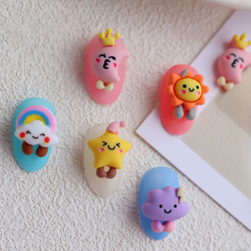 Bộ Phụ Kiện Trang Trí Móng Tay 3D DIY Hoạt Hình Đáng Yêu