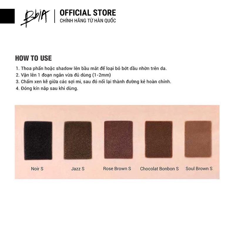 [ HÀNG TẶNG KHÔNG BÁN- HSD dưới 12 tháng] Chì Kẻ Mắt Gel kẻ mắt Bbia Last Auto Gel Eyeliner 0.3g - Bbia Official Store