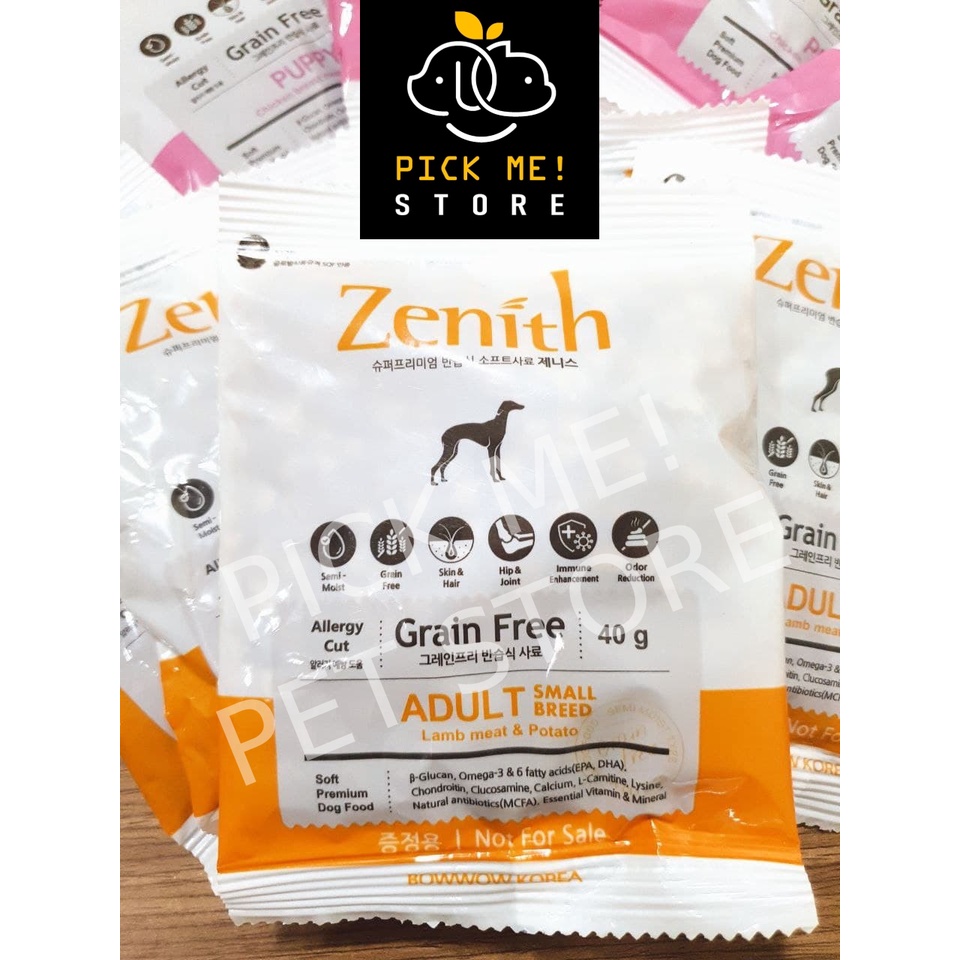 Gói dùng thử 40g - Thức ăn hạt mềm hữu cơ cho chó Zenith | Origi7