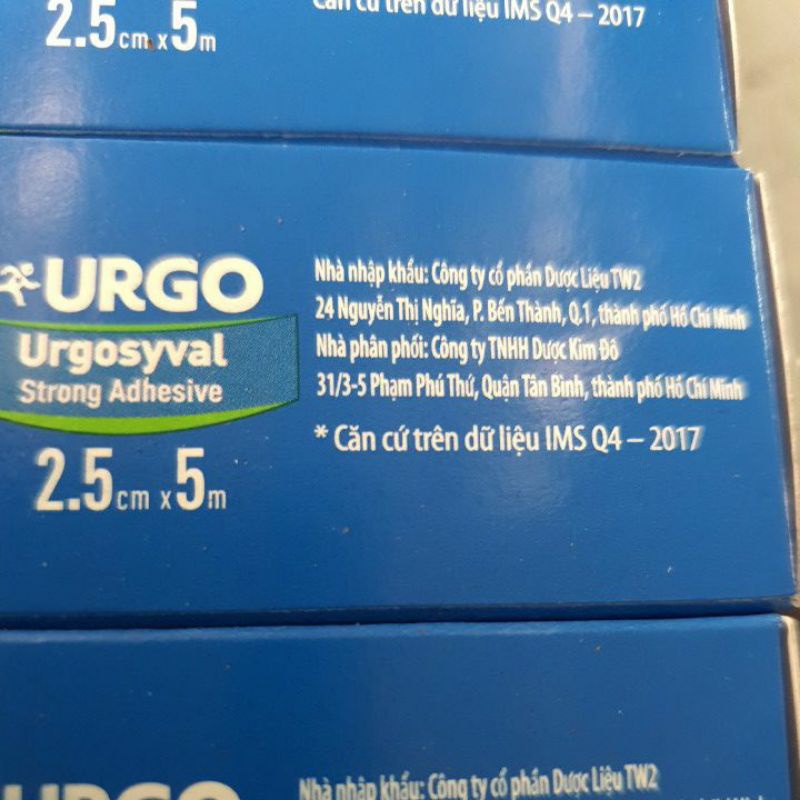 (❣️❣️❣️-5% LN cho quỹ Vacxin) Băng keo lụa có độ dính cao Urgo Urgosyval (nhiều size) - Đông Anh Pharmart