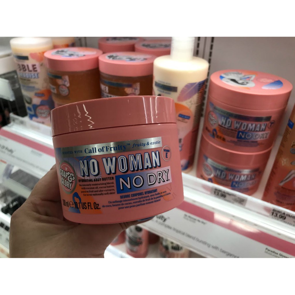 [mẫu mới] Bơ dưỡng thể sáng da Soap &amp; Glory Righteous Butter | Call Of Fruity No Woman No Dry | Body Butter Cream