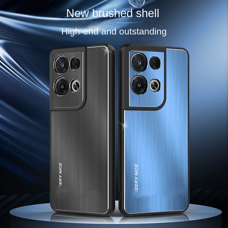 Ốp Điện Thoại Kim Loại Nhám Chống Sốc Thời Trang Cho OPPO Reno8 Pro Reno 8 8Pro 5G