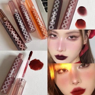 Son kem lì KAKASHOW vuông nhỏ nhung mịn không dính cốc lâu trôi đỏ nâu lạnh nội địa Trung chính hãng